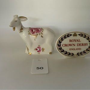 Royal Crown Derby Nanny Goat Gold Stopper Paperweight 50